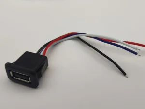 Mufa USB2.0 mama panou tip A 1 port gabarit mic cu 4 fire 18xH10mm