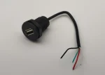 Mufa USB2.0 mama panou tip A 1 port gabarit mic cu 4 fire diam. 16mmx30mm