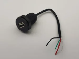 Mufa USB2.0 mama panou tip A 1 port gabarit mic cu 4 fire diam. 16mmx30mm