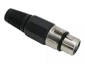 Mufa XLR 3 poli mama cu fleaca de prindere protectie cablu