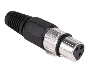 Mufa XLR mama negru cu lipire