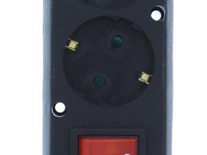 Multipriza 2 prize cu intrerupator fara cablu alimentare negru GN-270SWS/BK Plastrol