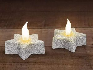 Opait cu LED model STEA argintiu 2buc