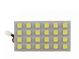 Placa cu LED SMD 65x35 mm 12V SMD5050 3W lumina alba 480lm inclus adaptoare W5W C5W BA9S CarGuard