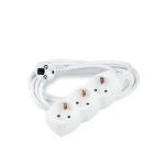 Prelungitor 3 prize cablu 3x1.5mmp 1.5m alb Technik EXTS-3S1.5M-THK