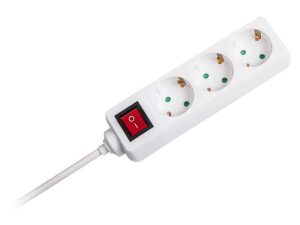 Prelungitor 3 prize cu intrerupator 1.5m 3G1.5mm2 alb V-TAC SKU-8762