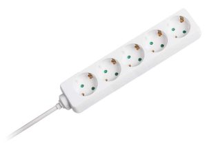 Prelungitor 5 prize 1.5m 3G1.5mm2 alb V-TAC SKU-8758