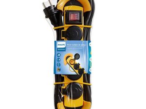 Prelungitor cu protectie 4 prize 5m galben-negru PHILIPS SPN5140YC