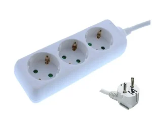 Prelungitor Well 3 prize 3m 3xG1.5mm alb 3500W 16A EXTS-3S3M-WL