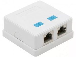 Priza dubla de perete 8P8C FTP Cat5 2x RJ45