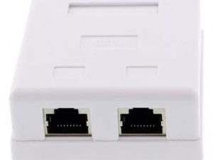 Priza dubla FTP CAT6 conector ecranat pe tencuiala Well