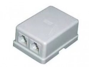 Priza telefon dubla RJ11 pe tencuiala