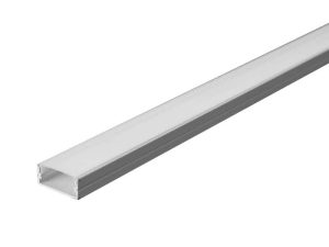 Profil aluminiu 2m alb pentru Banda LED 17.4mm x 7mm cu difuzor alb mat si accesorii prindere/capace V-TAC