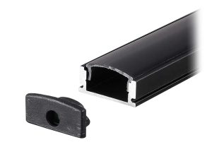 Profil aluminiu pentru banda LED 2m 17.4mm x 7mm negru V-tac SKU-2873
