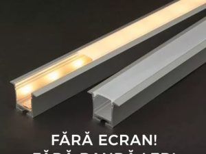 Profil aluminiu pentru benzi LED 35x28mm 1m PHENOM