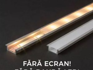 Profil din aluminiu pentru benzi LED 2000x23x8mm Phenom
