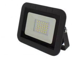 Proiector LED 20W 1600lm IP65 6500K alb rece carcasa aluminiu negru Well