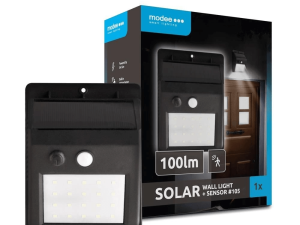 Proiector solar de perete cu senzor de miscare 100lm lumina rece Modee ML-WS105