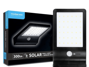 Proiector solar de perete cu senzor de miscare 300lm lumina rece Modee ML-WS107