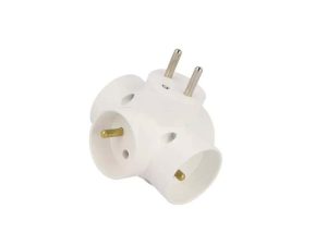 R-48/Z Conector AC supply splitter Layout 2P+PE white TIMEX-ELEKTRO