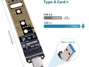 Rack metalic fara carcasa pentru SSD M.2/NGFF 2230 2242 2260 2280 cu port USB 3.0 A max.HDD 6TB