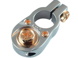 Racord acumulator auto pol negativ N iesire suruburi 2x10mm2 + M8 cu saibe R17mm SAL