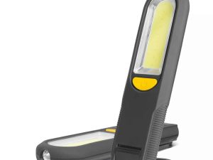 Reflector din sticla LED COB + SMD 3W 20-300lm 3x AAA cu carlig magnet si alarma Phenom