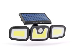 Reflector solar 10W 600lm IP65 rotativ cu senzor de miscare 3 LED-uri COB