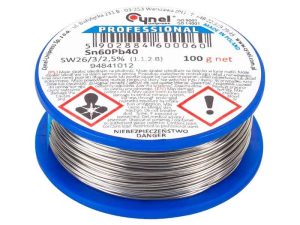 Rola fludor SN60 PB40 CYNEL 1.2mm 100g