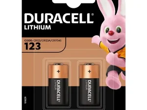 Set 2 baterii CR123 3V LITIU DURACELL 16.8x3.45mm