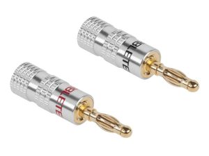 Set 2 mufe Banana din metal 4mm tata HQ Cabletech