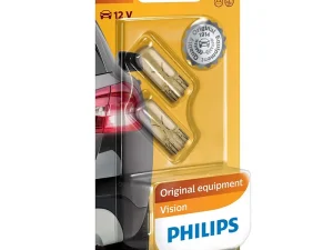 Set 2x bec auto 12V 5W W5W VISION PHILIPS 40421330 transparente