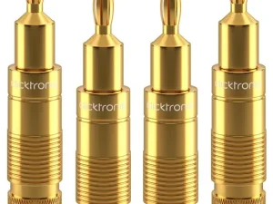 Set 4 mufe Banana 4mm Premium Clicktronic pentru cablu 6.0mm2 Conexiuni Audio de Inalta Calitate 53983