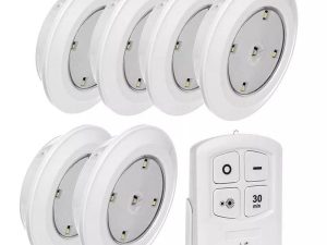 Set 6 lampi LED cu telecomanda MCE0165