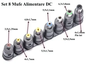 Set 8 mufe adaptoare de alimentare DC