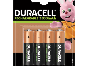 Set acumulatori Ni-Mh mignon AA R6 1.2V 2500mAh Duracell HR6/DX1500