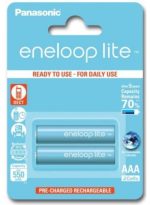 Set acumulatori Panasonic Eneloop Ni-MH 2x AAA(R3) 550mA lite Power 2buc BK-4LCCE/2BE