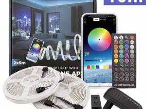 Set banda LED 30/m RGB SMART 2x5m IP65 7.2W/m 36W SunShine