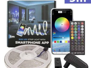 Set banda LED 30/m SMD 5050 RGB SMART 5m IP65 7.2W/m 420lm/m 36WSunShine