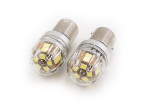 Set becuri LED auto frana P21/5W BA15D dublu filament 12-24V 880lm 15x2835SMD alb Canbus CARGUARD 2buc