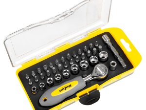 Set biti cu cheie clichet 38 piese REBEL RB-1104