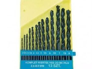 Set burghie metal HSS in caseta 2.0-8.0mm - 13 piese MEGA