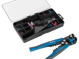 Set cleste de sertizare /dezizolare + 215 conectori Rebel RB-1014