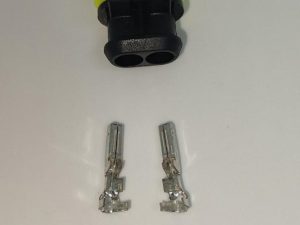 Set conector cablu Superseal 1.5 mama mufa 2 pin 2 pini inclusi + 2 garnituri incluse IP67 TE Connectivity 282080-1-SET-F
