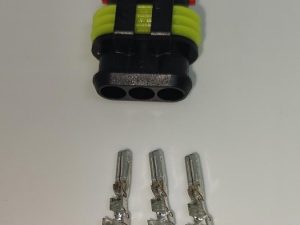Set conector cablu Superseal 1.5 mama mufa 3 pin 3 pini inclusi + 3 garnituri incluse IP67 TE Connectivity 282087-1-SET-F