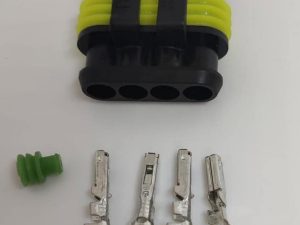 Set conector cablu Superseal 1.5 mama mufa 4 pin 4 pini inclusi + 4 garnituri incluse IP67 TE Connectivity 282088-1-SET-F