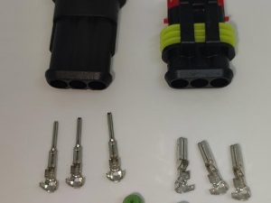 Set conectori cablu Superseal 1.5 tata-mama mufa 3 pin +6 pini inclusi + 6 garnituri incluse IP67 TE Connectivity 282105-1-SET-M