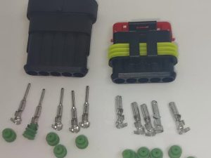 Set conectori cablu Superseal 1.5 tata-mama mufa 5 pin +10 pini inclusi + 10 garnituri incluse IP67 TE Connectivity 282107-1-SET