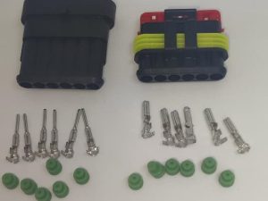 Set conectori cablu Superseal 1.5 tata-mama mufa 6 pin +12 pini inclusi + 12 garnituri incluse IP67 TE Connectivity 282108-1-SET