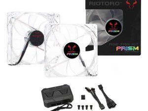Set controller + 2 ventilatoare Riotoro Prism 120mm iluminare RGB FRGB256-168X